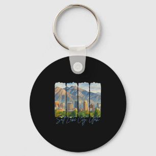 Salt Lake City Utah Traveling Trip Meet Me In Salt Keychain