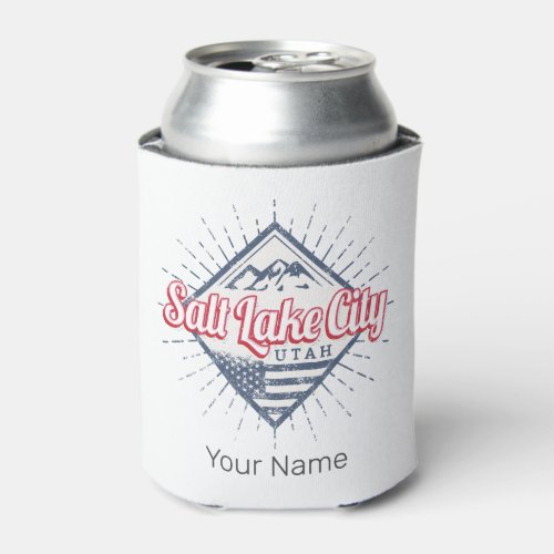 Salt Lake City Utah United States Mountains USA Can Cooler