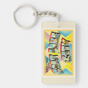 Salt Lake City Utah UT Old Vintage Travel Souvenir Keychain