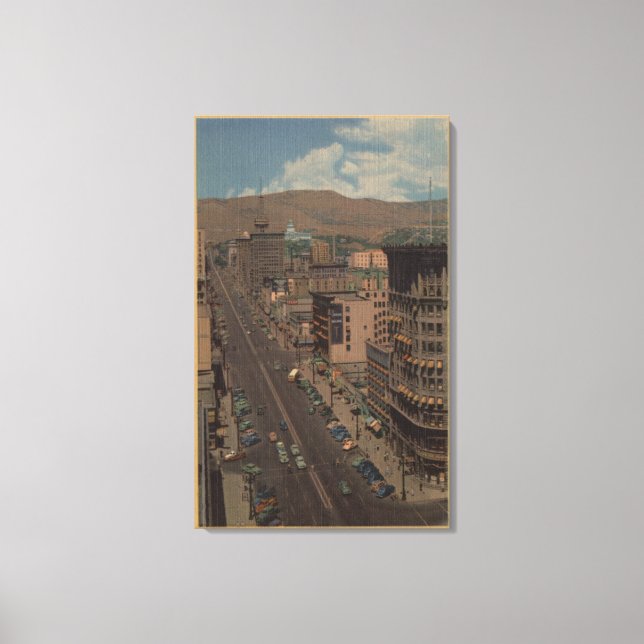 Salt Lake City, Utah - View of Main St. Canvas Print (Front)