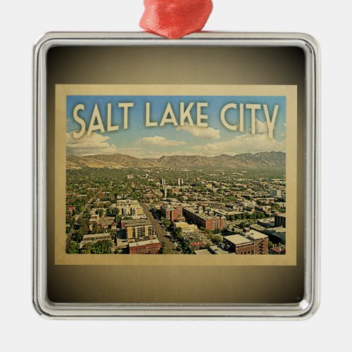 Salt Lake City Utah Vintage Travel Ornament