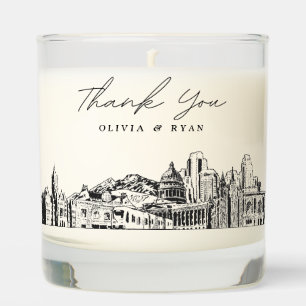 Salt Lake City Wedding Thank You Gift Candle