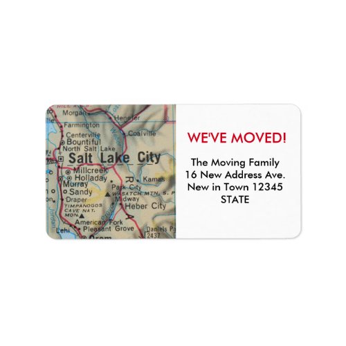 Salt Lake City Weve Moved label
