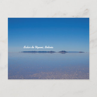 Salt Lake in Salar de Uyuni, Bolivia Postcard