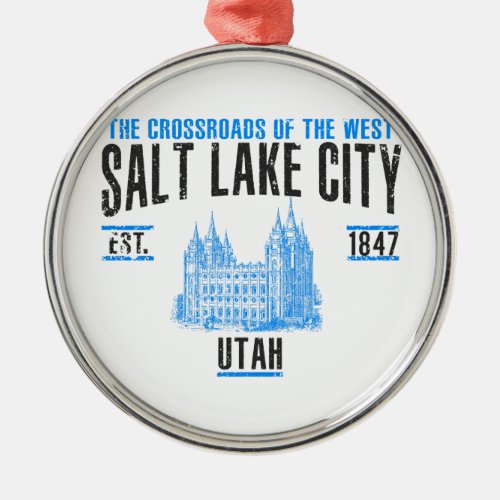 Salt Lake Metal Ornament