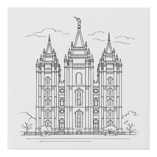 Salt Lake Temple™ Faux Canvas Print (Front)