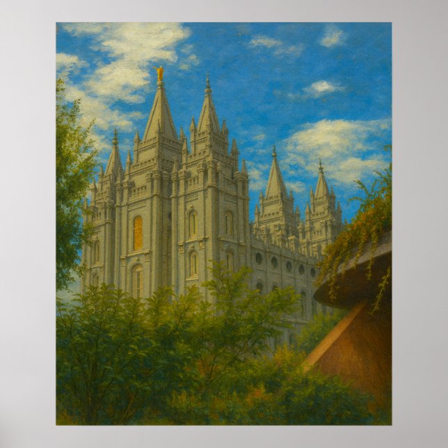 Salt Lake Temple Painting #2™ LDS Poster (Front)