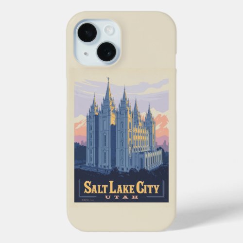 Salt Lake Temple  Salt Lake City Utah iPhone 15 Case