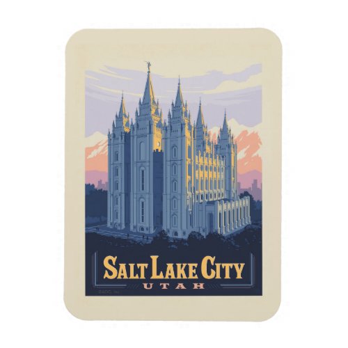 Salt Lake Temple  Salt Lake City Utah Magnet