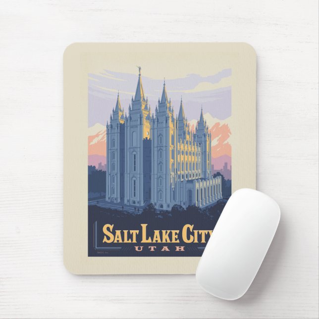 Salt Lake Temple | Salt Lake City, Utah Mouse Pad (With Mouse)