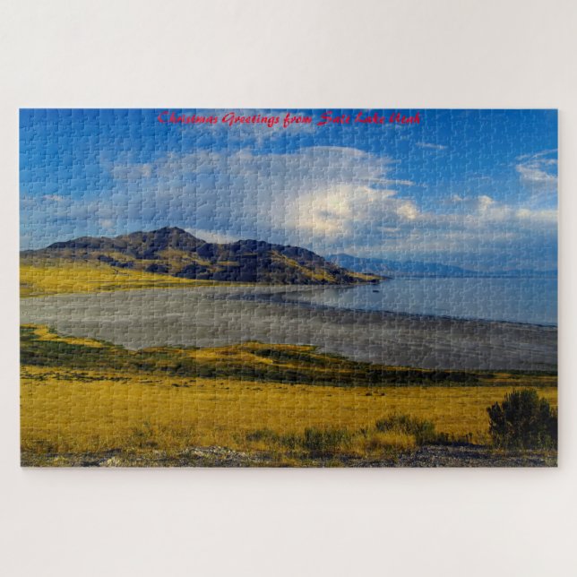 Salt Lake Utah. Christmas Greetings Jigsaw Puzzle (Horizontal)