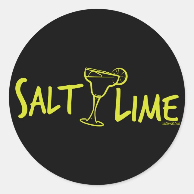 Salt / Lime Classic Round Sticker (Front)