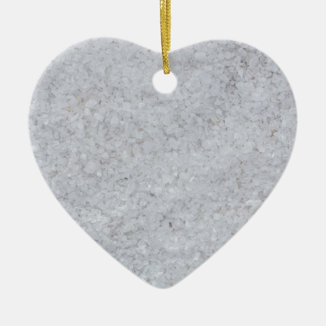 Salt macro as background structure ceramic ornament (Front)