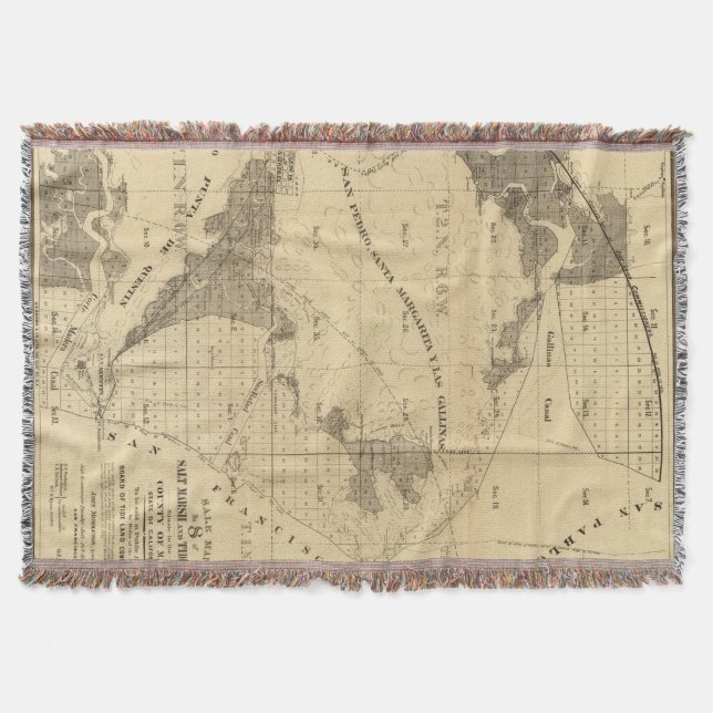Salt marsh and tide lands throw blanket (Front)