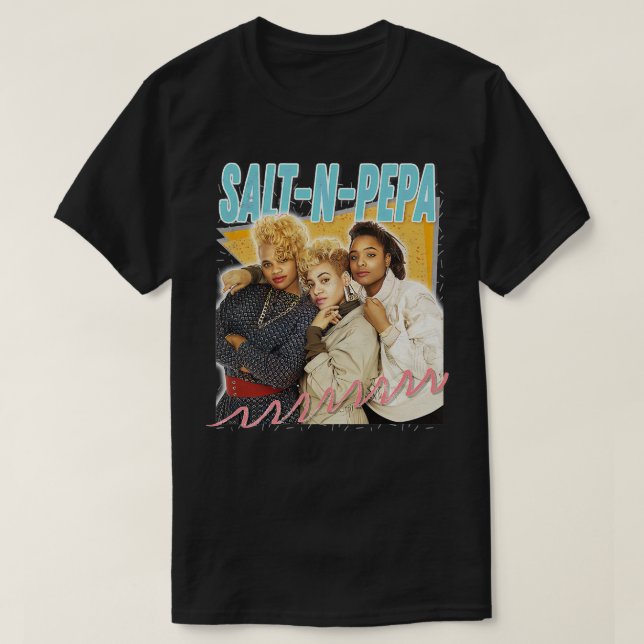 Salt N Pepa Vintage Aesthetic Design T-Shirt (Design Front)