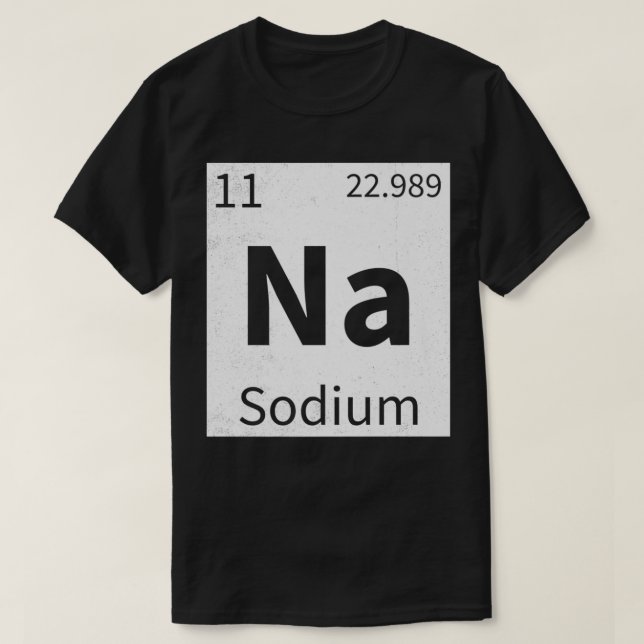 Salt NaCl Sodium Chloride Matching Couples Tee For (Design Front)