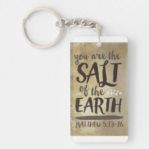 Salt of the Earth Christian gift Bible Verse Keychain
