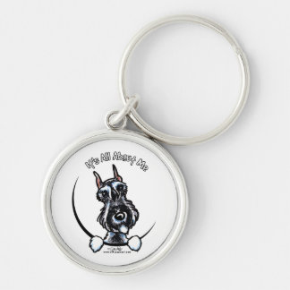 Salt Pepper Schnauzer IAAM Keychain