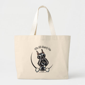 Salt Pepper Schnauzer IAAM Large Tote Bag