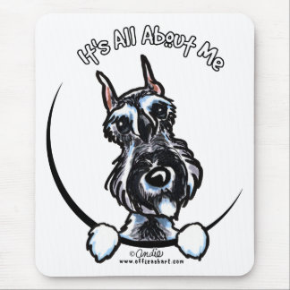 Salt Pepper Schnauzer IAAM Mouse Pad