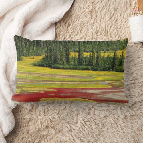 Salt Plain  Forest  Wood Buffalo National Park Lumbar Pillow