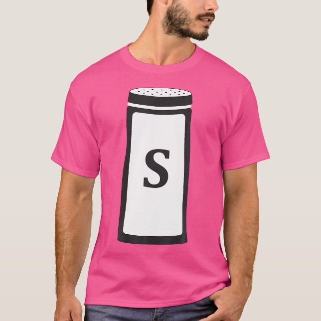 Salt Shaker Costume Halloween Salt  Pepper Matchin T-Shirt (Front)