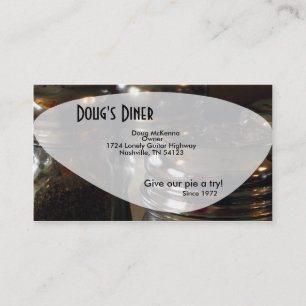 Salt Shaker Fun Diner Restaurant Business Card