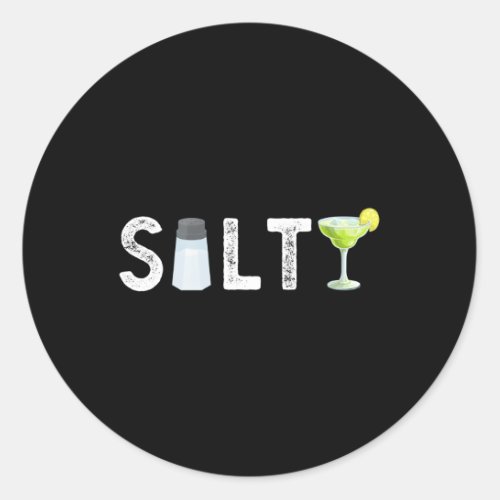 Salt Shaker Margarita Drinking Cocktails Salty Mam Classic Round Sticker