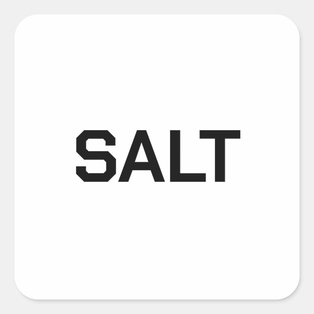Salt Sticker Label For Sale (Front)