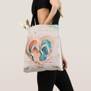 Salt Sun Sole Beach Tote Bag
