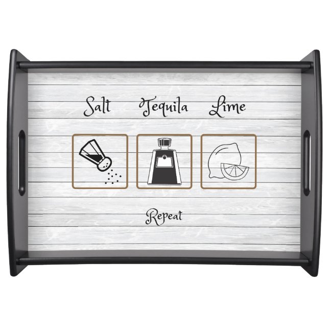 Salt Tequila and Lime Serving Tray (Front)