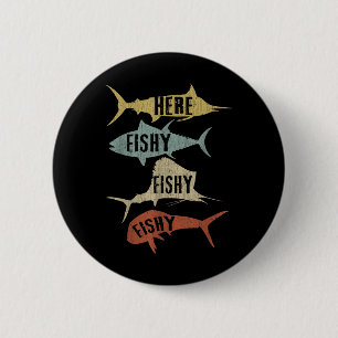 Salt Water Fishing Gift Ideas Funny Vintage Here F Button