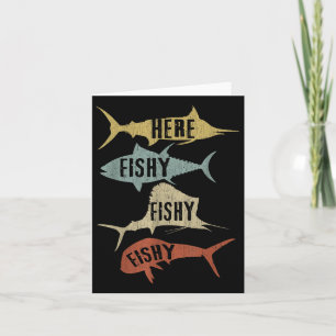 Salt Water Fishing Gift Ideas Funny Vintage Here F Card