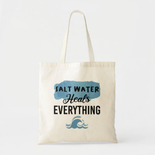 Salt Water Heals Everything Beach Lovers Gift Tote Bag
