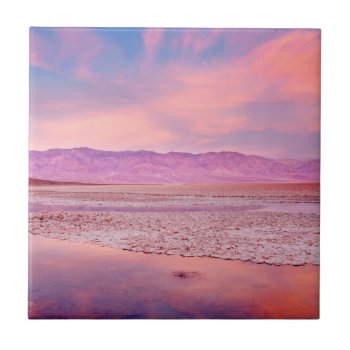 Salt Water Lake Death Valley Ceramic Tile by usdeserts at Zazzle
