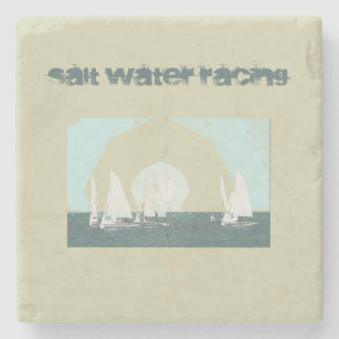 Salt Water Racing Sailing  Stone Coaster