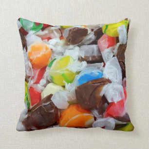 Salt Water Taffy Throw Pillow
