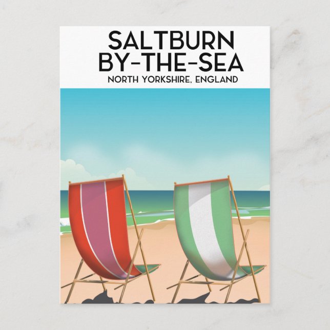 Saltburn-by-the-Sea Vintage poster. Postcard (Front)