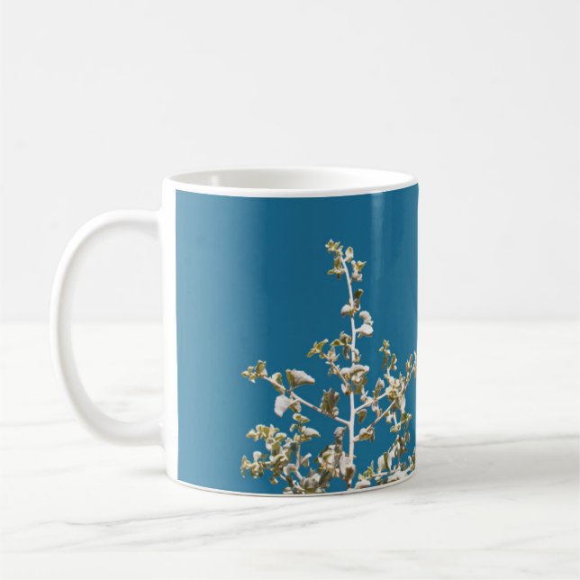 Saltbush Leaves Sky Frame Minimalistic Mug Cup (Left)