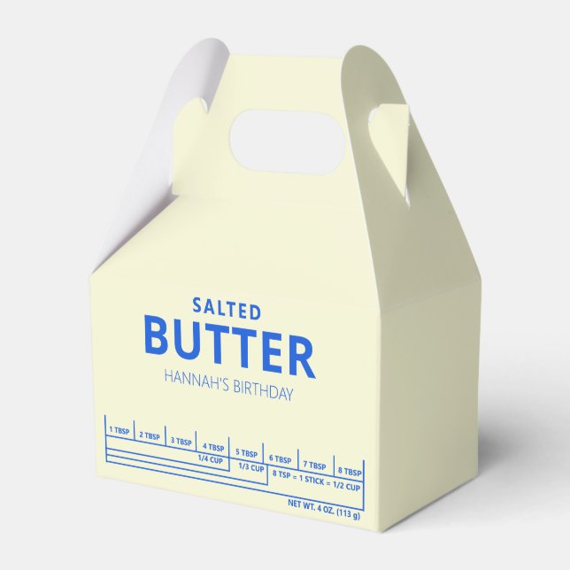 Salted Butter Birthday   Favor Boxes (Front Side)