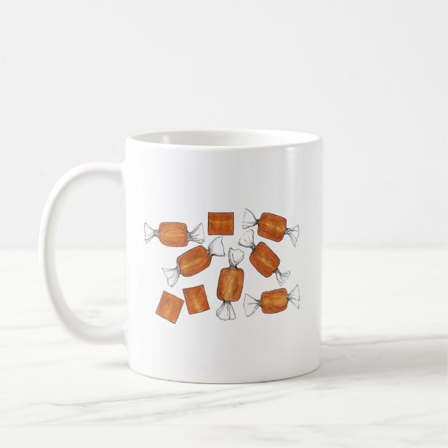 Salted Caramel Candies Sweets Candy Shop Store Coffee Mug (Left)