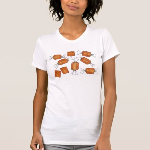 Salted Caramel Candy Candies Sweets Candymaking T_Shirt