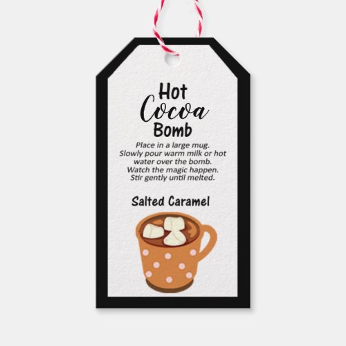 Salted Caramel Hot Cocoa Bomb Gift Tags