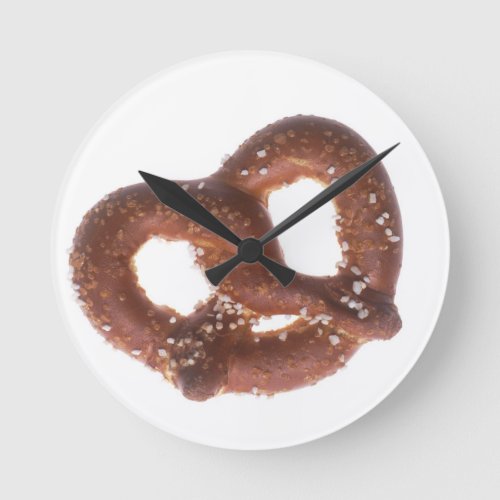 Salted Pretzel Round Clock