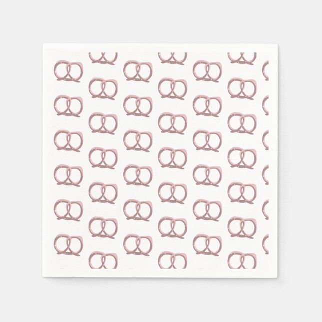 Salted Pretzel Twist Pattern Party   Napkins (Front)