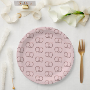 Salted Pretzel Twist Pattern Party  Paper Plates