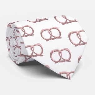 Salted Pretzel Twist Pink Neck Tie