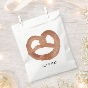 Salted Soft Pretzel Custom Text Favor Bag