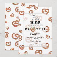 Salted Soft Watercolor Pretzel Birthday Party