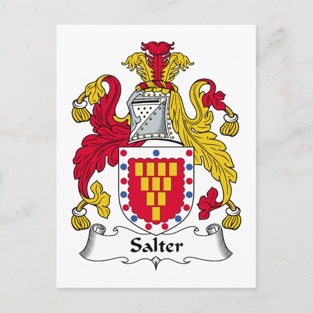 Salter Family Crest Postcard (Front)
